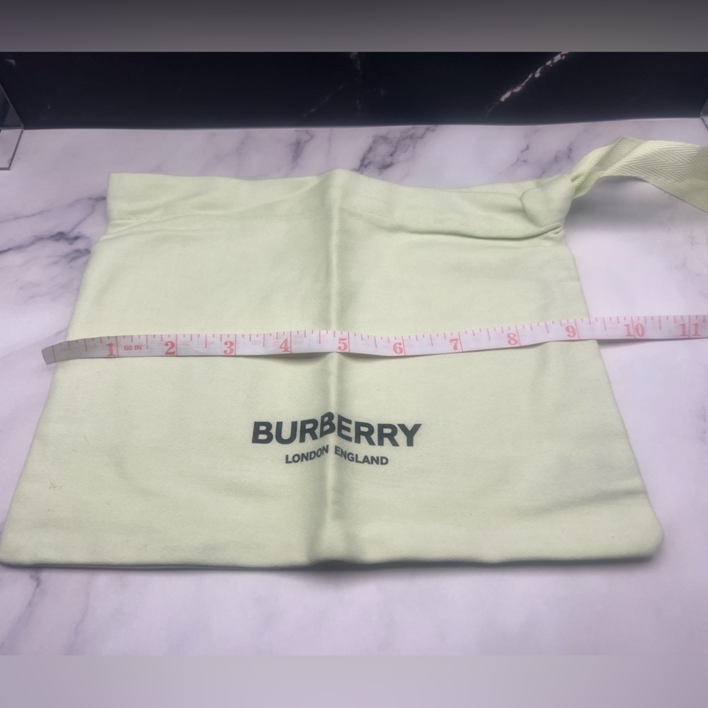 Burberry Pale  Mint Green Logo Cotton Dust Bag  Approx. 9.5 x 8